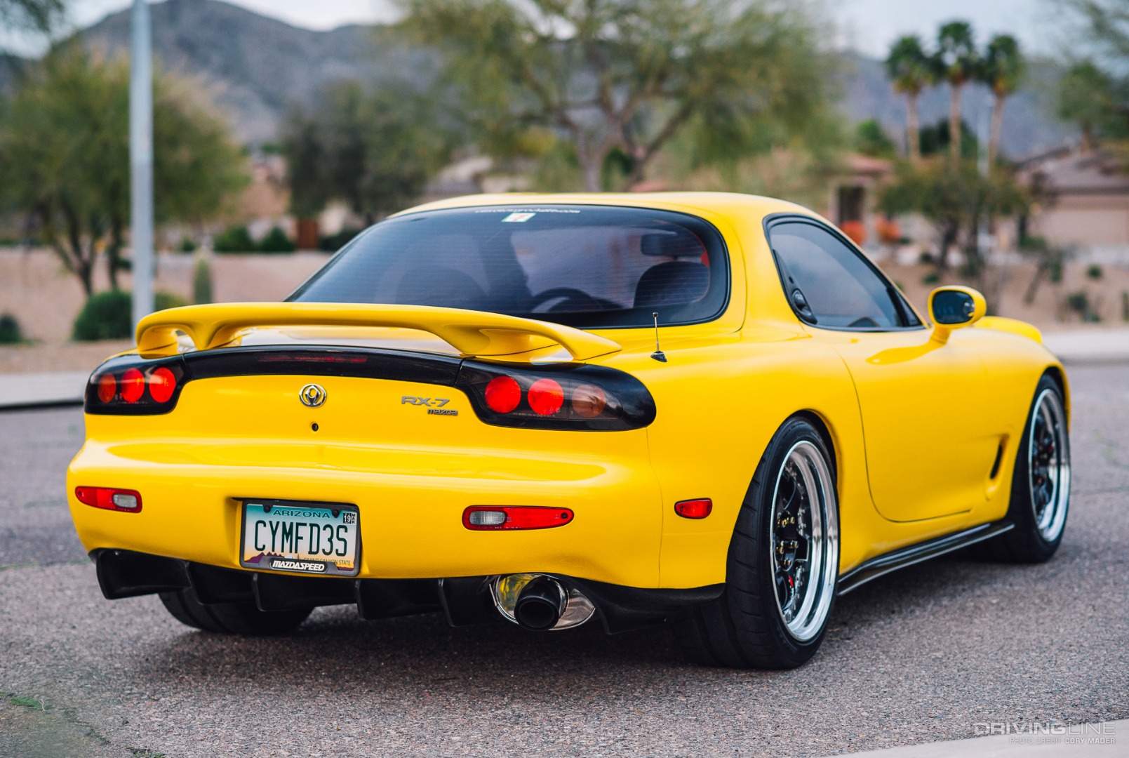 Tim Eull's Competition Yellow Mica Mazda RX-7 R1.