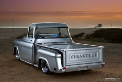 Bed of Brian Raposo's Cinderella '57 Chevy 3100 pickup