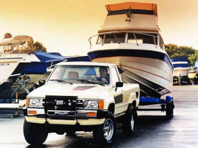 Toyota Truck towing Boat