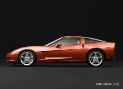 Chevrolet Corvette C6 samping side profile
