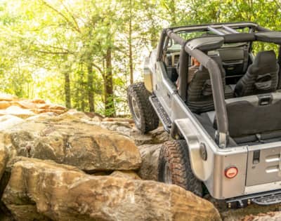 Jeep Unlimited LJ on Nitto's mountain climbing