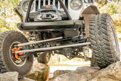 Jeep Unlimited LJ close-up on Nitto's front axle photo