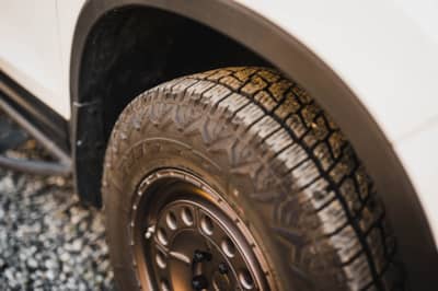 Nitto Nomad Grappler Tire on Honda Ridgeline showing tread pattern